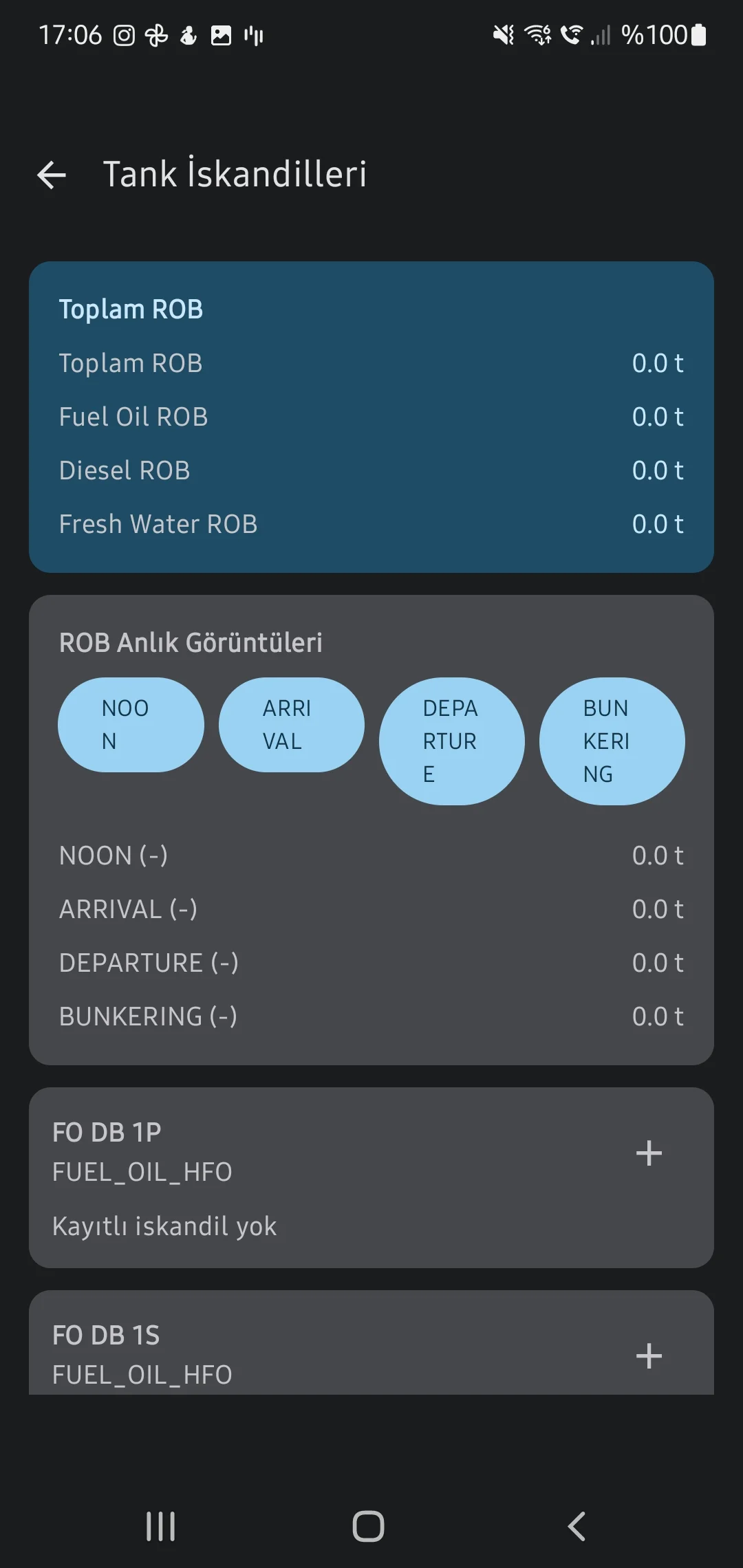 CaptainCalc uygulama ekran görüntüsü - Remaining On Board