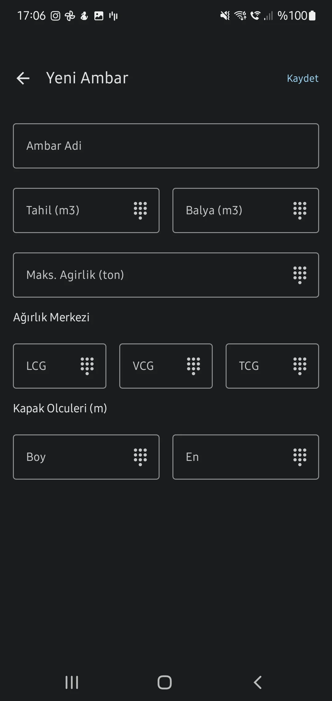 CaptainCalc uygulama ekran görüntüsü - Add Cargo Hold