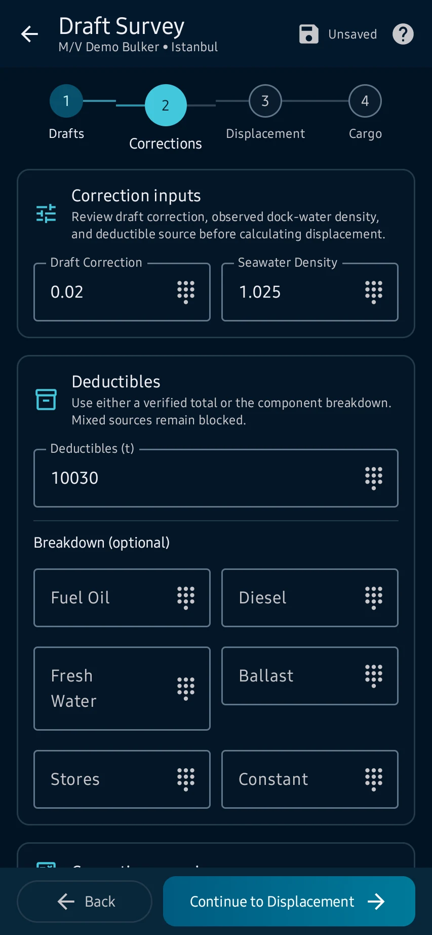 Run draft, stability, cargo and tank checks — 5