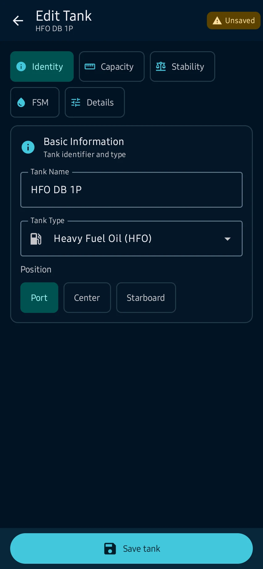 Cargo, holds, tanks and FSM — 2
