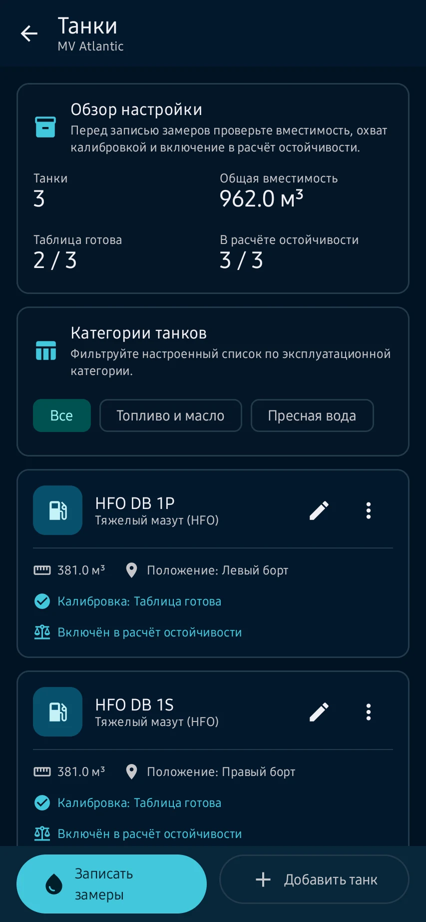 Работайте с грузом, трюмами и танками: Введите веса/центры груза либо sounding/ullage, плотность и температуру по одобренным capacity/calibration данным; примерные значения пометьте пример.