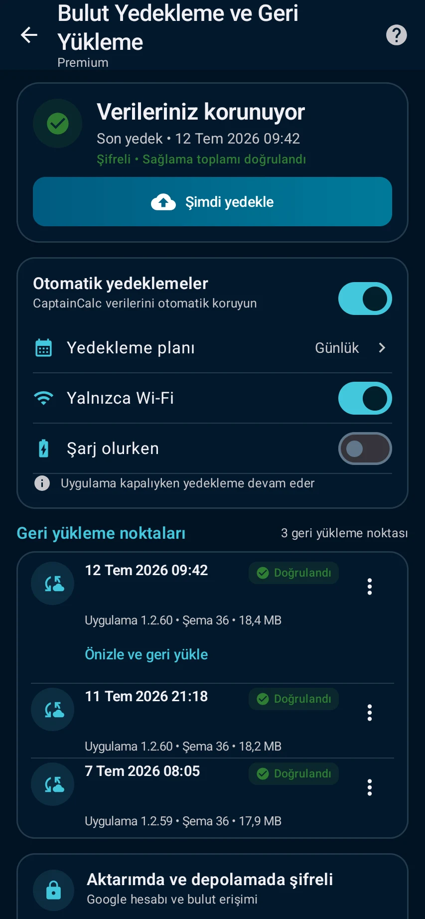 Gizlilik, reklam ve yedeği ayarlayın