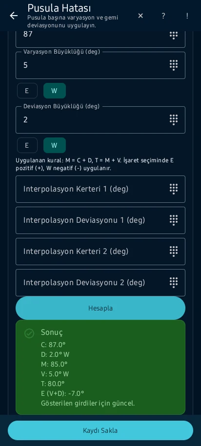 Hızlı köprüüstü hesapları — 3