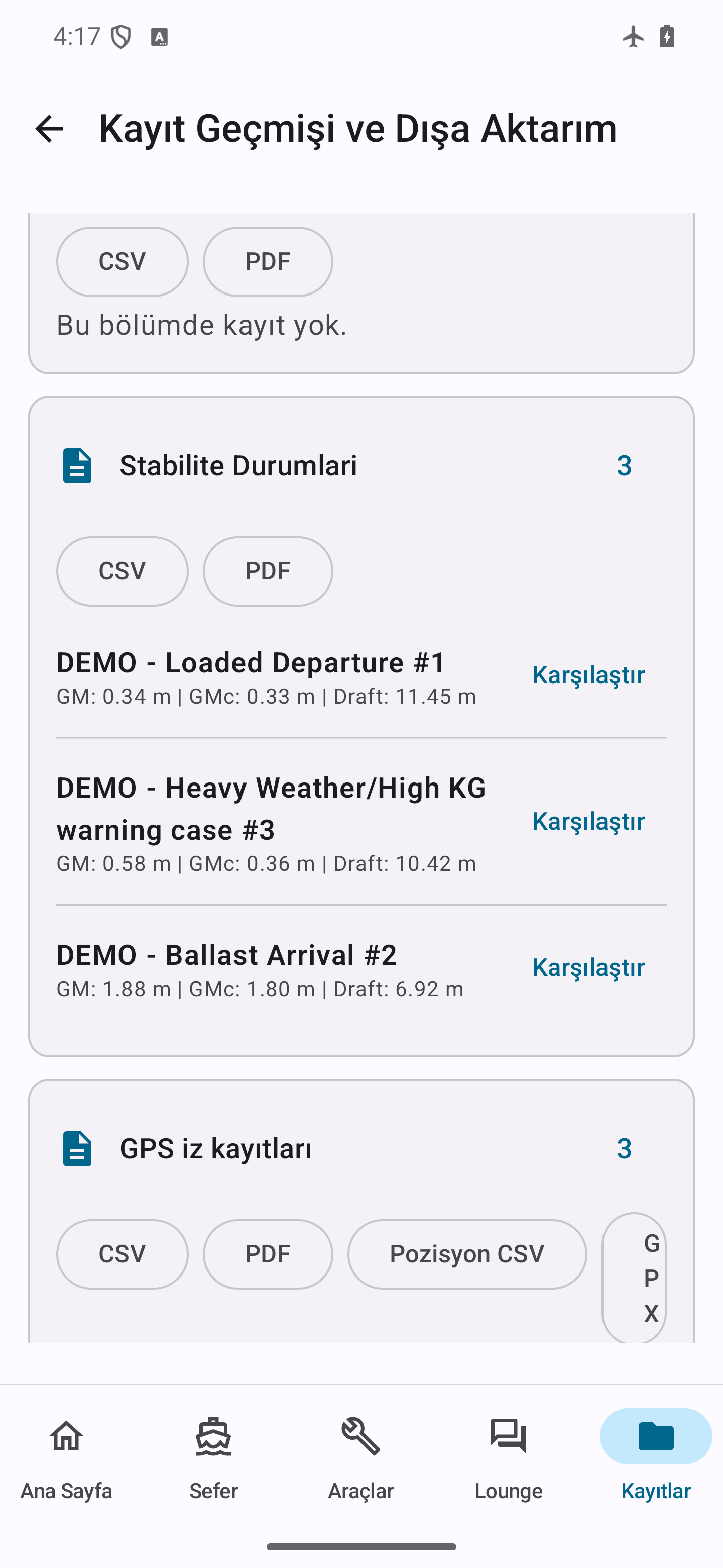 Kayıtları inceleyin ve dışa aktarın — 1