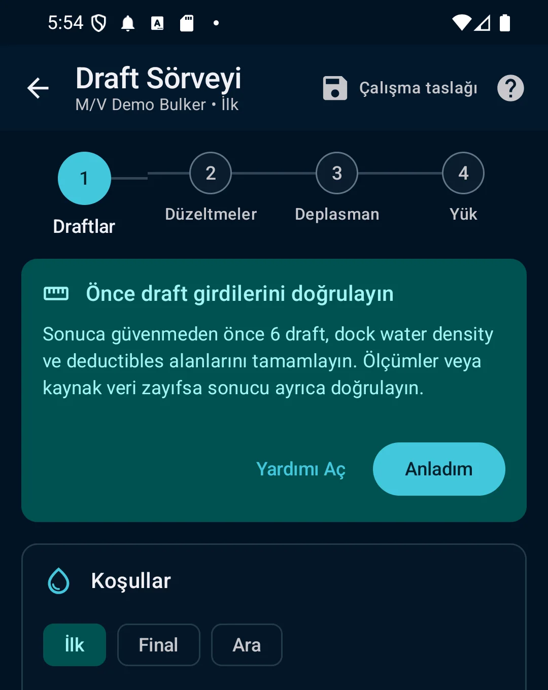 Stabilite ve draft çalışmasını hazırlayın