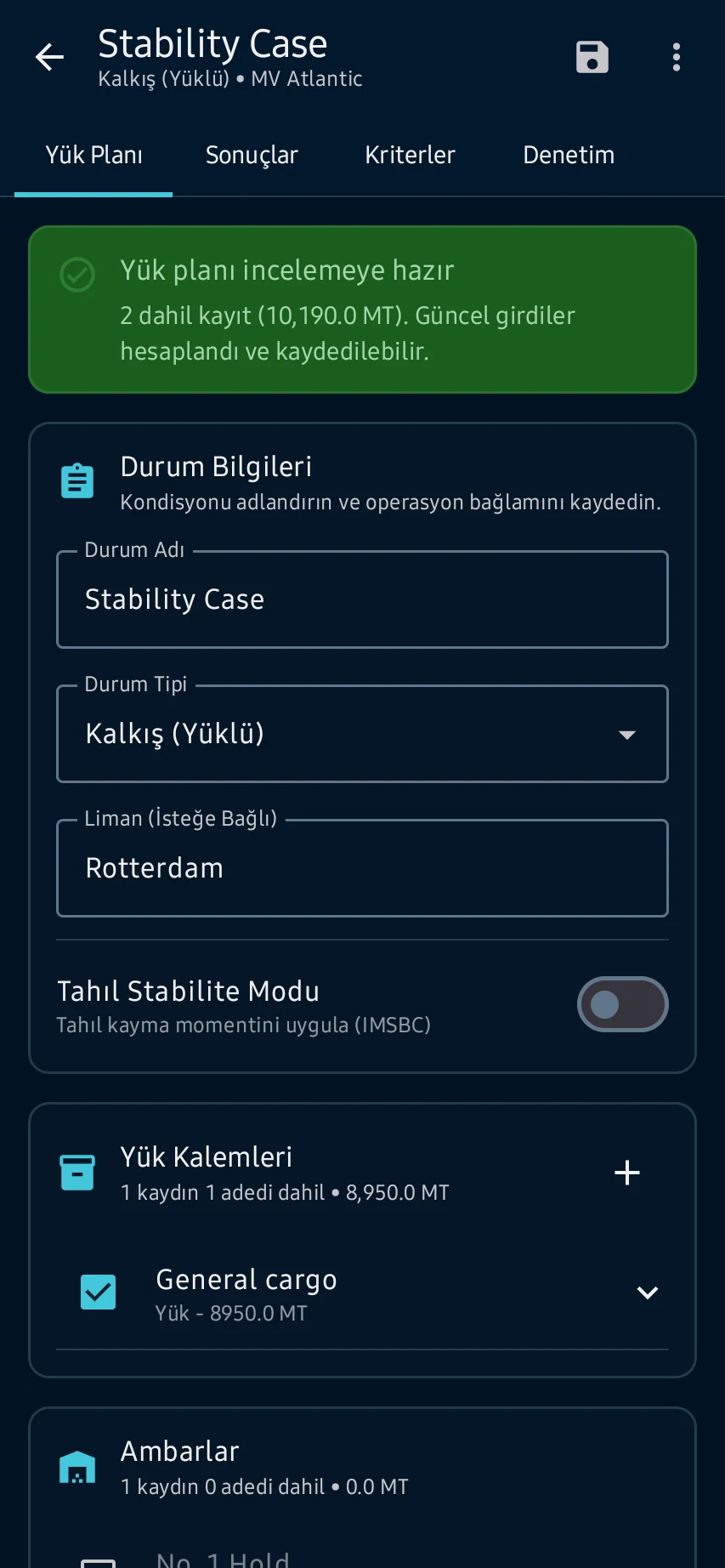 Gemi stabilitesi — 1